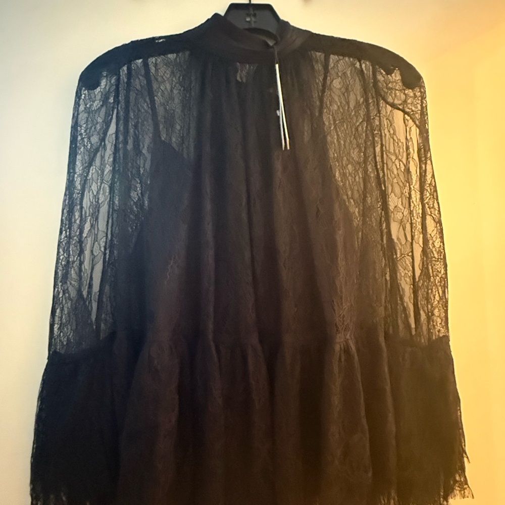 Alice + Olivia Black Lace top
